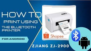 How to print shopee waybill including mass ship using Android bluetooth Zjiang ZJ 9200