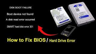 How to fix disk boot failure| A disk read error| Media Test Failure|An operating system wasn’t found