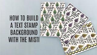 How to build a text background with the MISTI