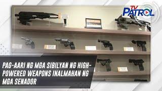 Pag-aari ng mga sibilyan ng high-powered weapons inalmahan ng mga senador | TV Patrol