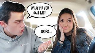 CALLING MY BOYFRIEND ANOTHER MANS NAME PRANK! (HE LEFT ME)
