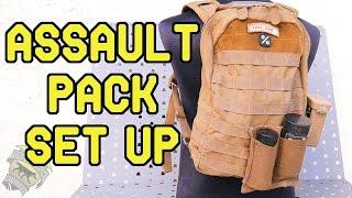 DesertFox Airsoft: Milsim Assault Back Pack Set Up (My Back Pack Set Up)