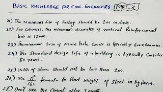 Basic Knowledge for Civil Engineers Part-3