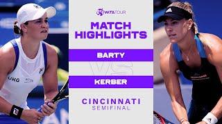 Ashleigh Barty vs. Angelique Kerber | 2021 Cincinnati Semifinal | WTA MatchHighlights