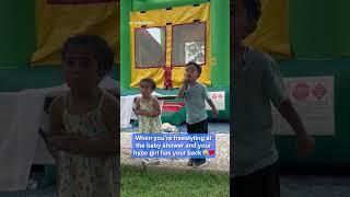 Little brother freestyles at baby shower with most adorable hype girl ️