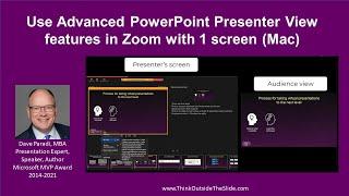 Use Advanced PowerPoint Presenter View features in Zoom with 1 screen (Mac)