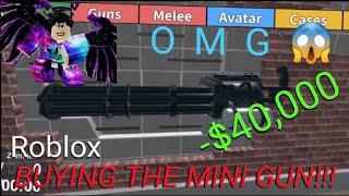 I BOUGHT THE MINI GUN!!! | Roblox Zombie Uprising | Losing $40,000 grinded money.