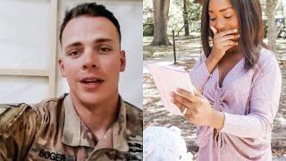 An Overseas Valentine's Day Surprise!! || Deployed Soldier