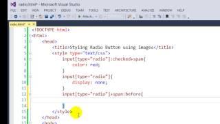 how style radio button using images