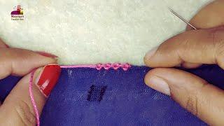 Palestrina Stitch Needle Lace | Hand Embroidery Border | SIMPLE & EASY Method Sui Dhage ki Lace1073