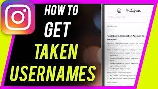 How To Get A Taken Instagram Username