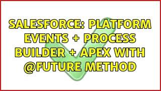 Salesforce: Platform Events + Process Builder + Apex with @future method