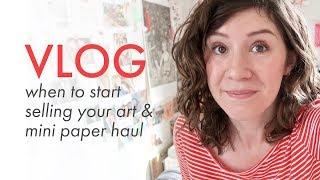 Studio Illustration VLOG: When to start selling your art & a mini paper haul