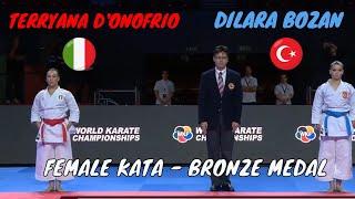 Terryana D'Onofrio VS Dilara Bozan Female Kata Bronze | WKF WORLD KARATE CHAMPIONSHIPS 2023 #wkf