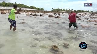 La pêche au pātia sur le récif de Kauehi