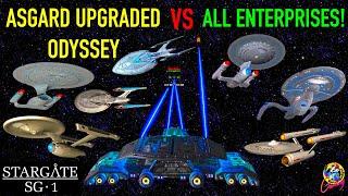 Stargate Asgard Upgraded Odyssey VS Every Enterprise - Star Trek Starship Battles