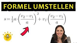 Physikalische FORMEL UMSTELLEN – schwierige Gleichung nach Variablen auflösen, Physik