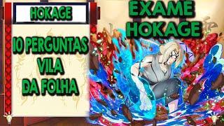 EXAME HOKAGE! VOCÊ SERIA APROVADO COMO HOKAGE DA VILA DA FOLHA? TESTE NINJA NARUTO