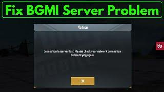 BGMI connection to server lost please check your network connection before trying again bgmi problem