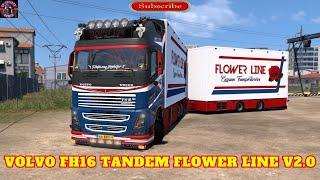 ETS2 1.50 Volvo FH16 Tandem Flower Line v2.0