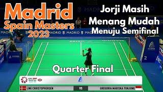 Gregoria Mariska Tunjung vs Line Christophersen Badminton Spain Masters 2023 | Quarter Final