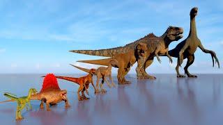 Dinosaurs 3D Size comparison