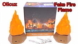 Ollcuz  USB Rechargeable  Fake Fire with Flickering Flame