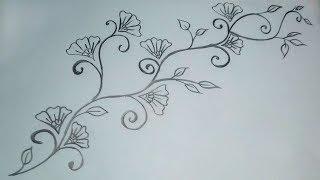 How to shade Beautiful flowers designs drawing | Easy pencil designs | simple flower designs