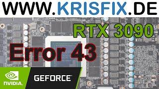 MSI RTX 3090 graphics card Repair [Error code 43] #nvidia #gpurepair