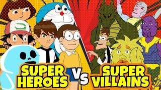 Superheroes vs Supervillains  »TS [Ep.13] » Ash,  ben 10, doraemon, Dora meets shinchan tamil