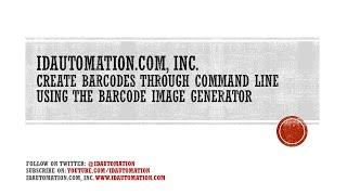 How to Create #Barcodes through Commands using the Barcode #ImageGenerator