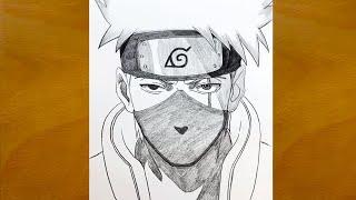 How to Draw Kakashi from Naruto | Step-by-Step Sketching Process (Beginner-Friendly Art Guide)