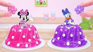 Minnie Mouse & Daisy Jelly ️CUTEST Miniature Disney Junior Minnie Cake Decorating Mini Cakes Idea