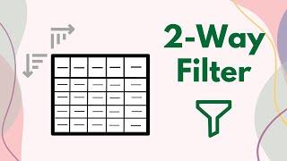 Filter both rows and columns and reorder columns in Excel