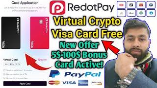  Redotpay card Apply 5$ Bonus 50% Offer Limited-Time Sale virtual visa card free 2025!