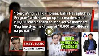 BALIK HANAP BUHAY LOAN PROGRAM FOR OFW. AABOT NG 10k - 20K. IBA'T IBANG PROGRAMA, SINULONG DIN.