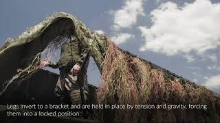 Ghillie Boat Blind with No-Shadow Dual Action Top Features