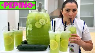 Agua de pepino con limon