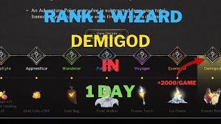YOU CAN GET DEMIGOD IN 1 DAY (+2000AP/GAME) | Rank 1 Wizard | Dark and Darker
