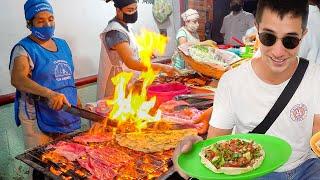 OAXACA STREET FOOD  Memelas, Tlayudas + Chapulines (GRASSHOPPERS) in Mexico’s BEST Food City!