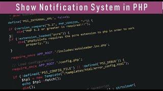 Show Notification System in PHP