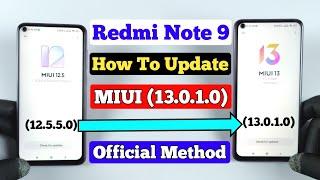 Redmi Note 9 How To Update MIUI 13 | Official Method To Update 13.0.1.0