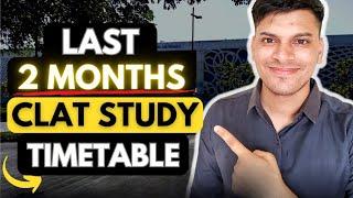 CLAT 2024 - 2 MONTHS Time Management Strategy 