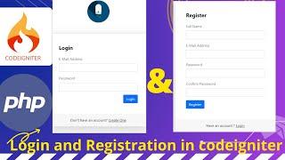 Login and Registration system by using CodeIgniter