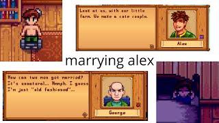 marrying alex in stardew valley