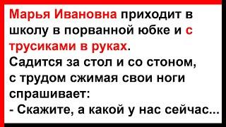 Марья Ивановна приходит в порванной юбке и с трусиками в руках... Анекдоты! Юмор! Позитив!