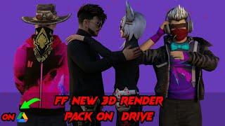 FREE FIRE 3D RENDER PACK | NEW FF 3D RENDER PACK | PACK ON GOOGLE DRIVE |