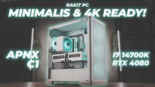 Rakit PC Putih Minimalis & 4K Gaming Ready! ft. APNX C1 | Intel i7 14700K, RTX 4080