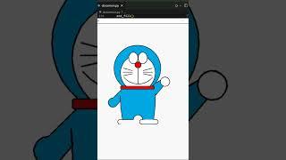 Draw DORAEMON using Python turtle #shorts #python #programming #code #doraemon