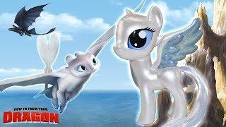 LIGHT FURY DRAGON PONY Custom How to Train Your My Little Pony Tutorial